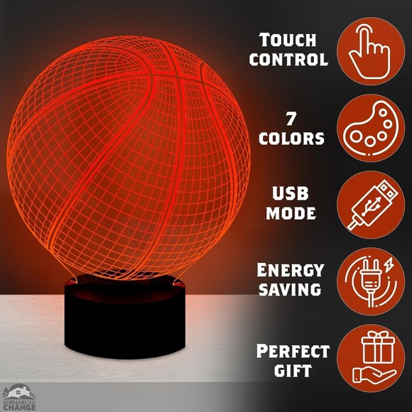 3D Illusion Platform Night Lighting Touch Botton 7 Color Change Decor LED Lamp - Picture 2 of 2